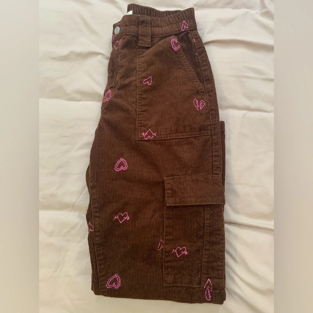 PacSun Heartbreaker Corduroy Cargo Elastic Waist Pants - Picture 9 of 11